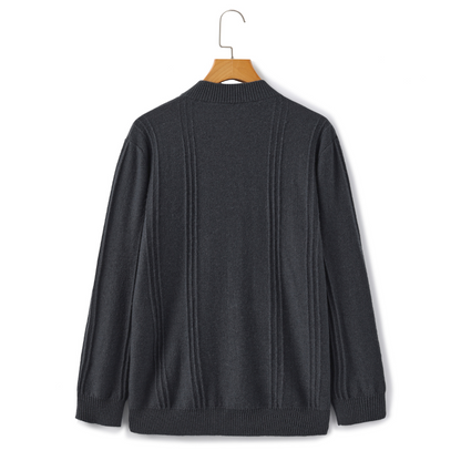 100% Cashmere Ribbed Half Zip