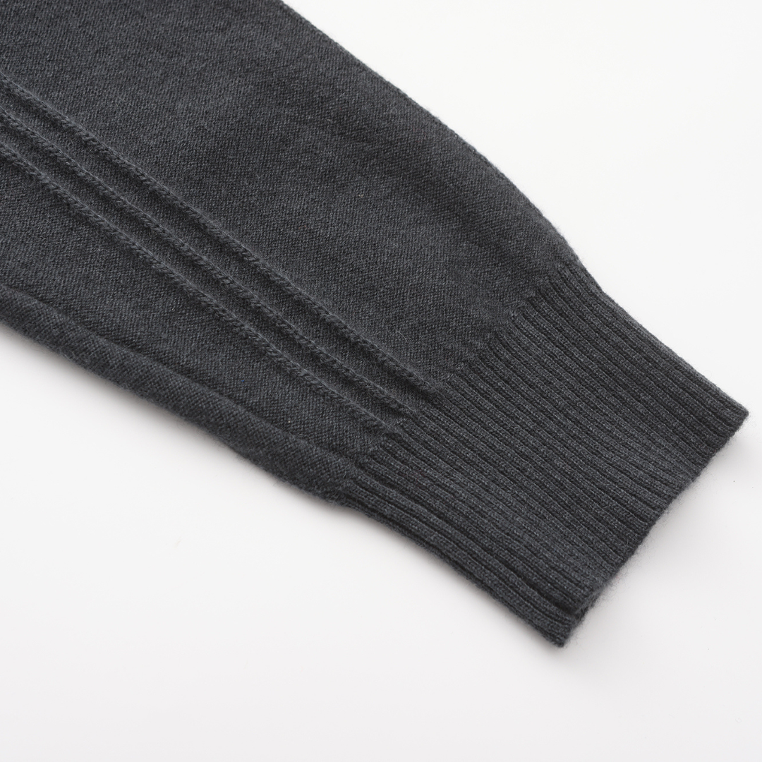 100% Cashmere Ribbed Half Zip